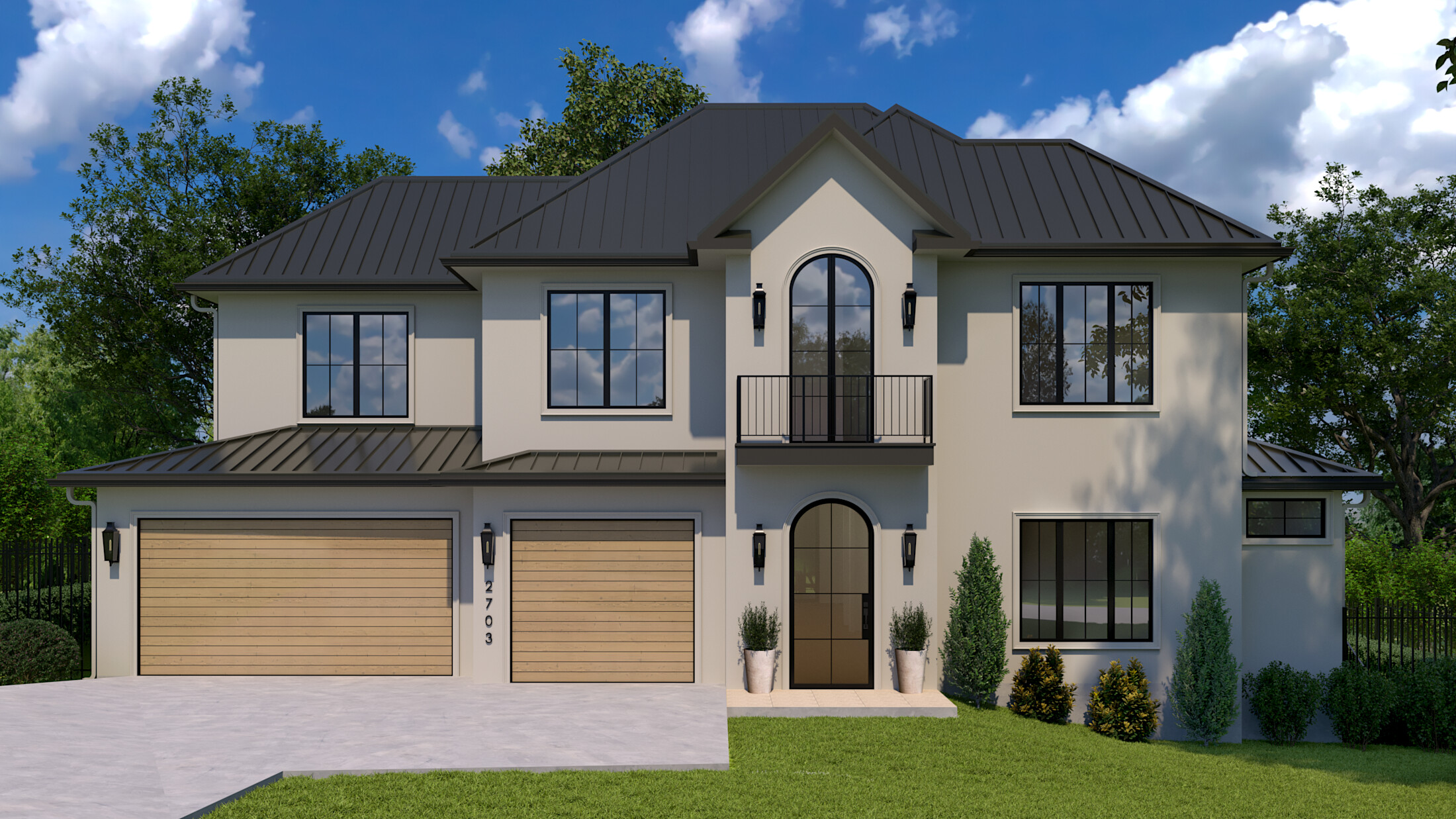 2703 Oak Park Dr — Front Elevation